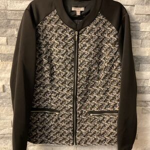 Roz & Ali Black and Blue Textured Jacket